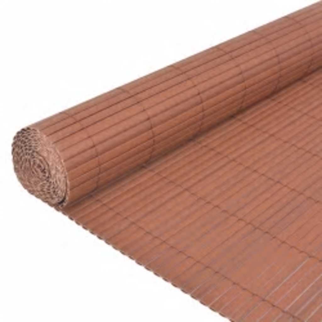 Double-Sided Garden Fence 110x500 cm Brown
