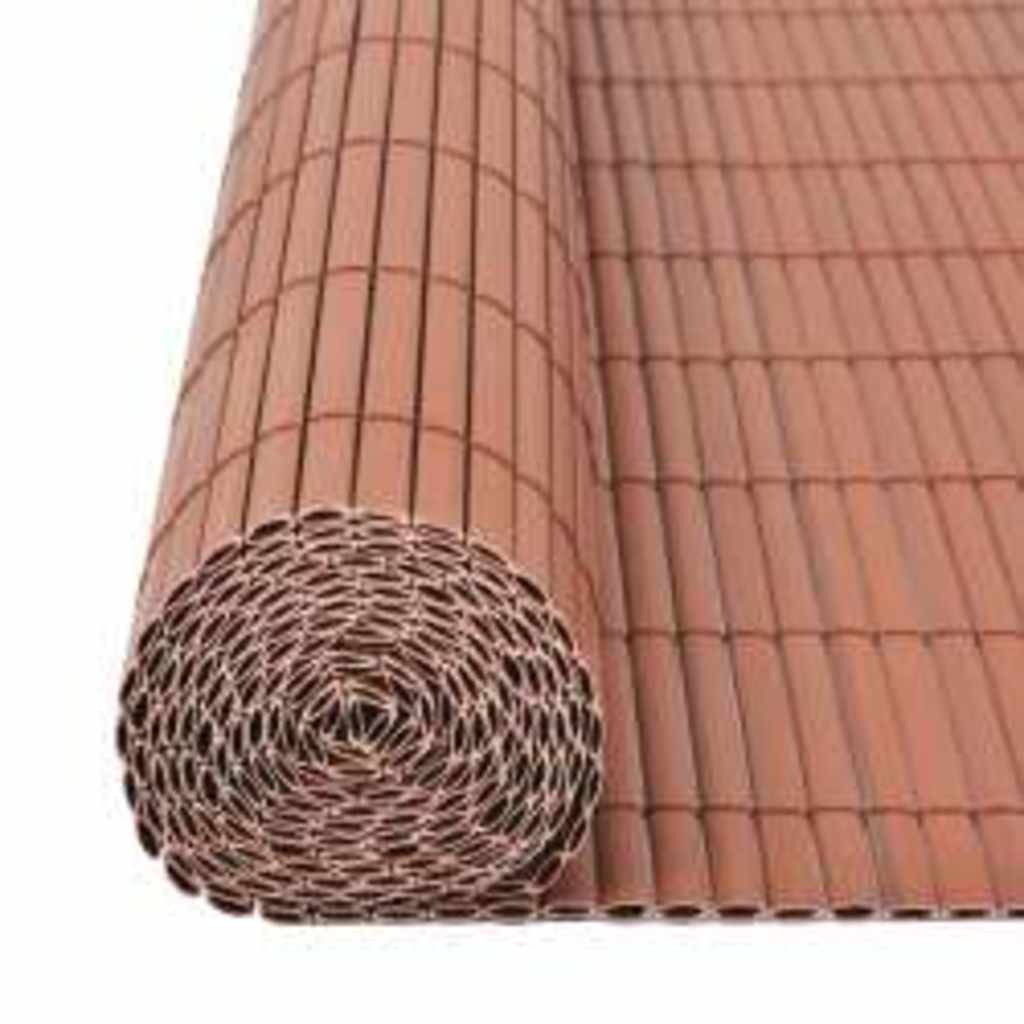 Double-Sided Garden Fence 110x500 cm Brown