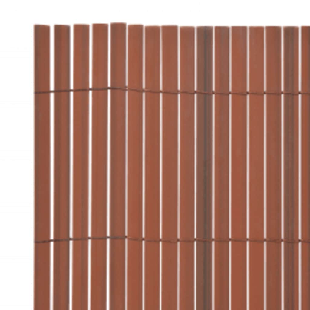 Double-Sided Garden Fence 110x500 cm Brown
