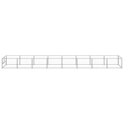 Dog Kennel Silver 8 m² Steel