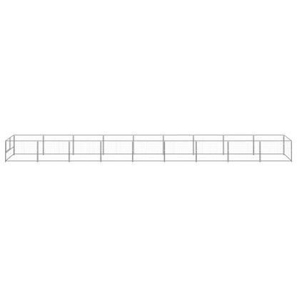 Dog Kennel Silver 9 m² Steel