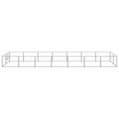 Dog Kennel Silver 14 m² Steel