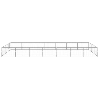 Dog Kennel Silver 21 m² Steel