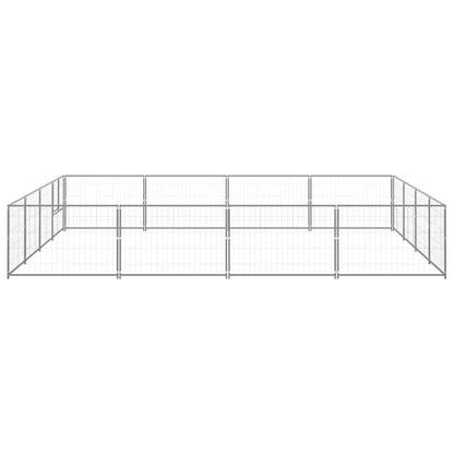 Dog Kennel Silver 16 m² Steel
