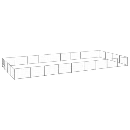 Dog Kennel Silver 36 m² Steel