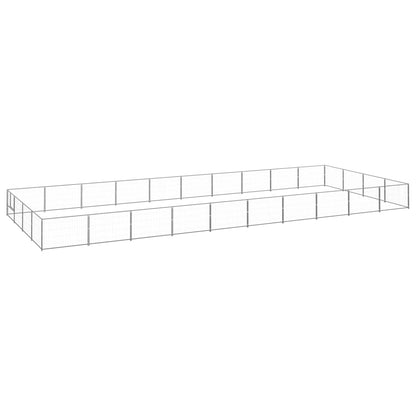 Dog Kennel Silver 40 m² Steel