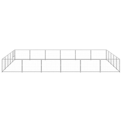 Dog Kennel Silver 30 m² Steel