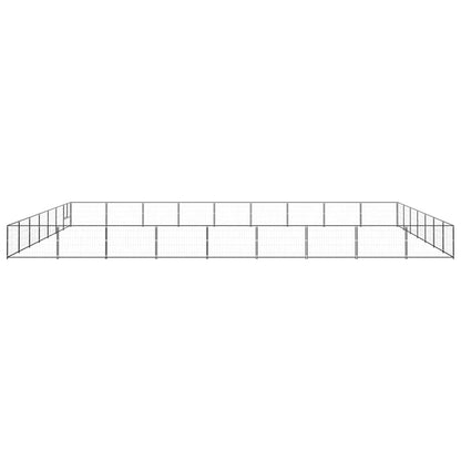 Dog Kennel Black 63 m² Steel