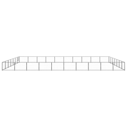 Dog Kennel Black 70 m² Steel