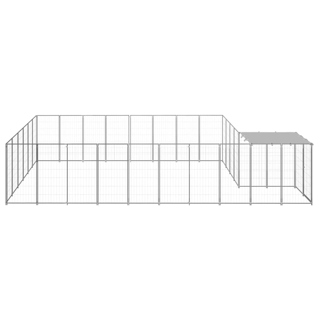 Dog Kennel Silver 15.73 m² Steel