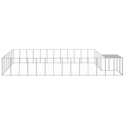 Dog Kennel Silver 22.99 m² Steel