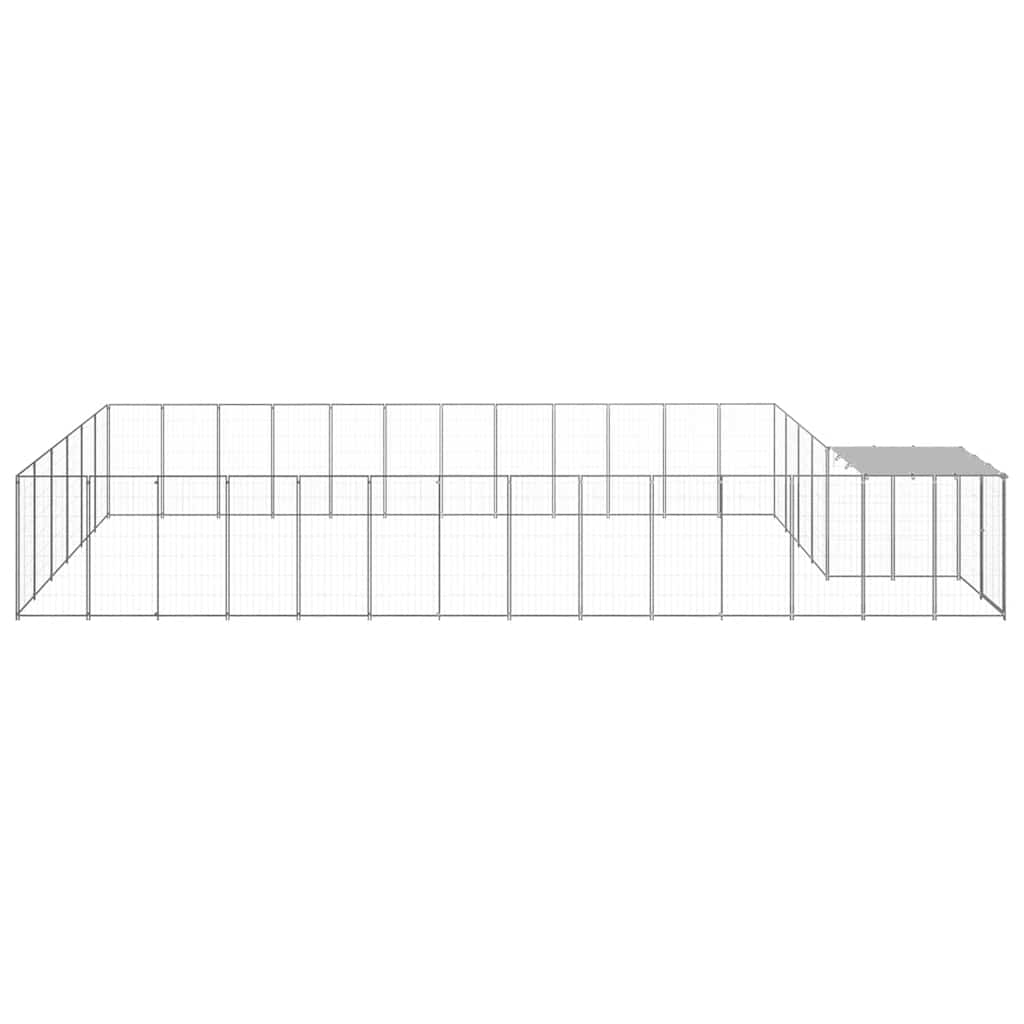 Dog Kennel Silver 22.99 m² Steel
