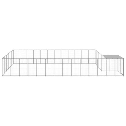 Dog Kennel Silver 22.99 m² Steel