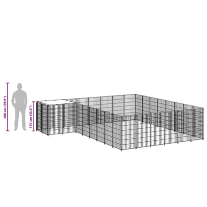 Dog Kennel Silver 15.73 m² Steel