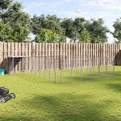 Dog Kennel Silver 15.73 m² Steel