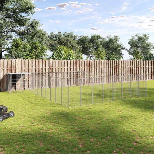 Dog Kennel Silver 25.41 m² Steel