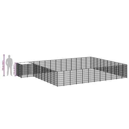 Dog Kennel Silver 37.51 m² Steel