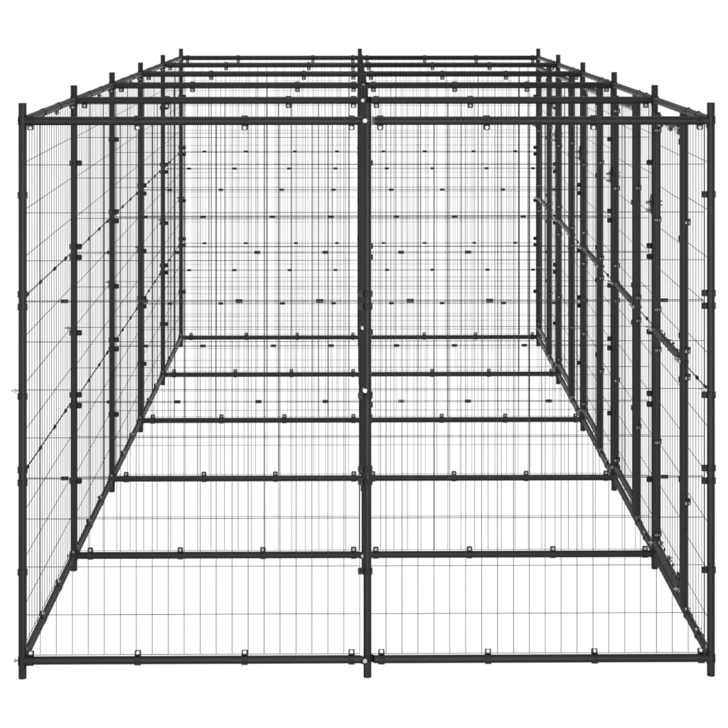 Outdoor Dog Kennel Steel 12.1 m²