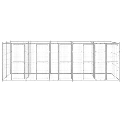 Outdoor Dog Kennel Galvanised Steel 12.1 m²