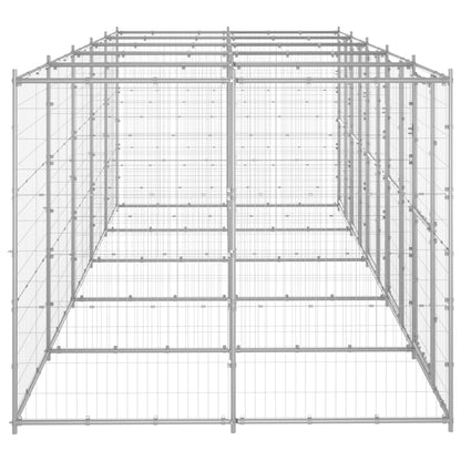 Outdoor Dog Kennel Galvanised Steel 12.1 m²