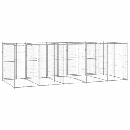 Outdoor Dog Kennel Galvanised Steel 12.1 m²