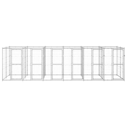 Outdoor Dog Kennel Galvanised Steel 14.52 m²