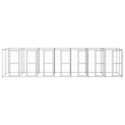 Outdoor Dog Kennel Galvanised Steel 16.94 m²