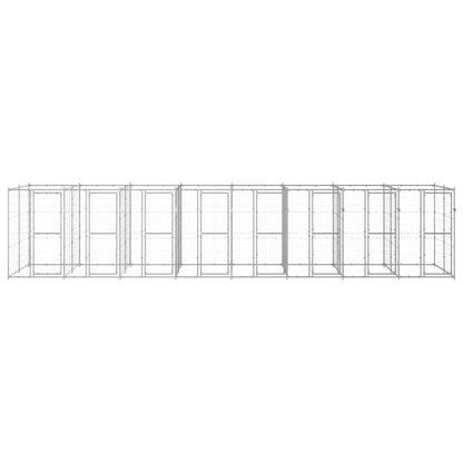 Outdoor Dog Kennel Galvanised Steel 19.36 m²