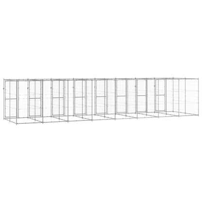 Outdoor Dog Kennel Galvanised Steel 19.36 m²