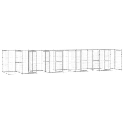 Outdoor Dog Kennel Galvanised Steel 21.78 m²
