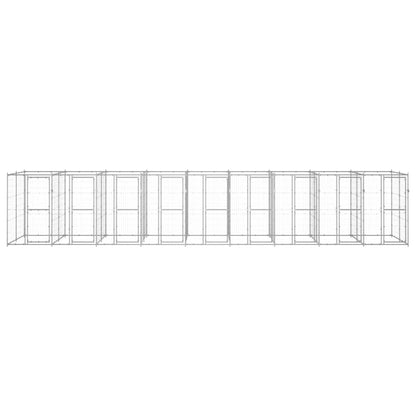 Outdoor Dog Kennel Galvanised Steel 21.78 m²