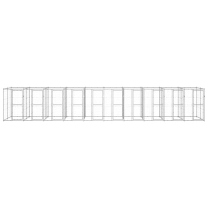 Outdoor Dog Kennel Galvanised Steel 24.2 m²