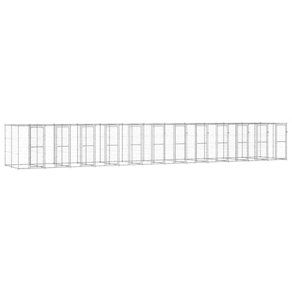Outdoor Dog Kennel Galvanised Steel 29.04 m²