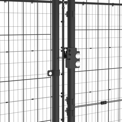 Outdoor Dog Kennel Steel with Roof 7.26 m²