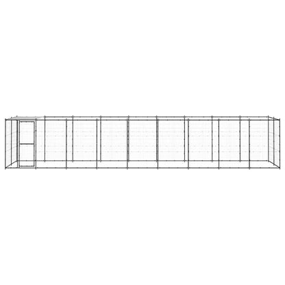 Outdoor Dog Kennel Steel with Roof 21.78 m²
