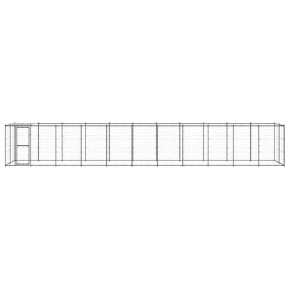 Outdoor Dog Kennel Steel with Roof 26.62 m²