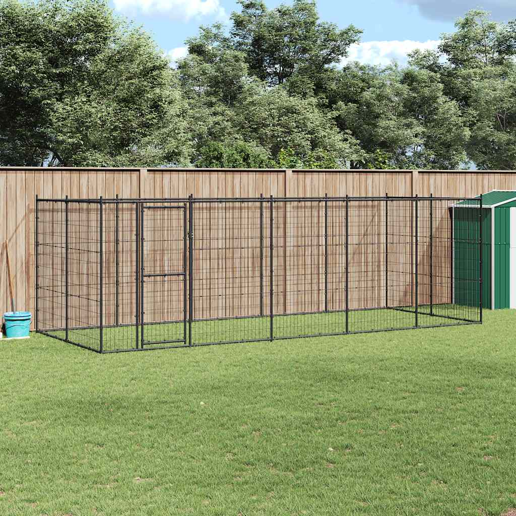 Outdoor Dog Kennel Steel 12.1 m²