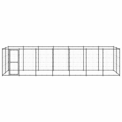 Outdoor Dog Kennel Steel 16.94 m²