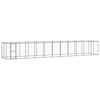 Outdoor Dog Kennel Steel 26.62 m²