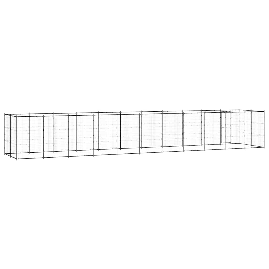 Outdoor Dog Kennel Steel 26.62 m²