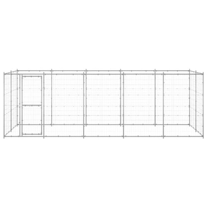 Outdoor Dog Kennel Galvanised Steel 12.1 m²