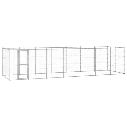 Outdoor Dog Kennel Galvanised Steel 16.94 m²