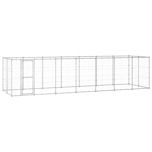 Outdoor Dog Kennel Galvanised Steel 16.94 m²