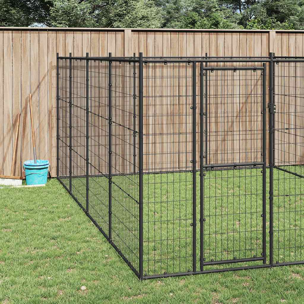 Outdoor Dog Kennel Steel 14.52 m²
