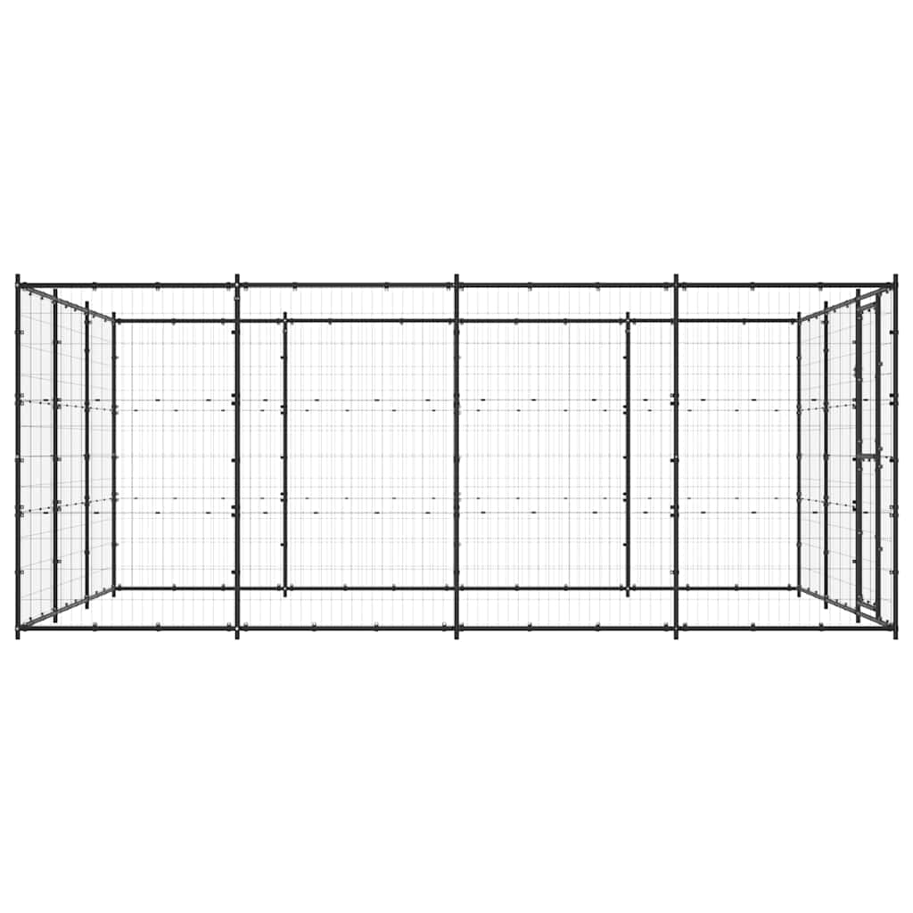 Outdoor Dog Kennel Steel 14.52 m²