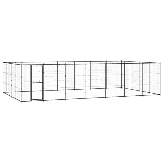 Outdoor Dog Kennel Steel 33.88 m²