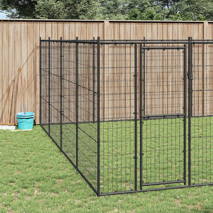 Outdoor Dog Kennel Steel 33.88 m²
