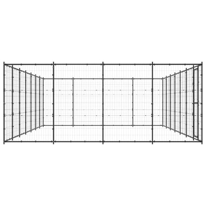 Outdoor Dog Kennel Steel 33.88 m²
