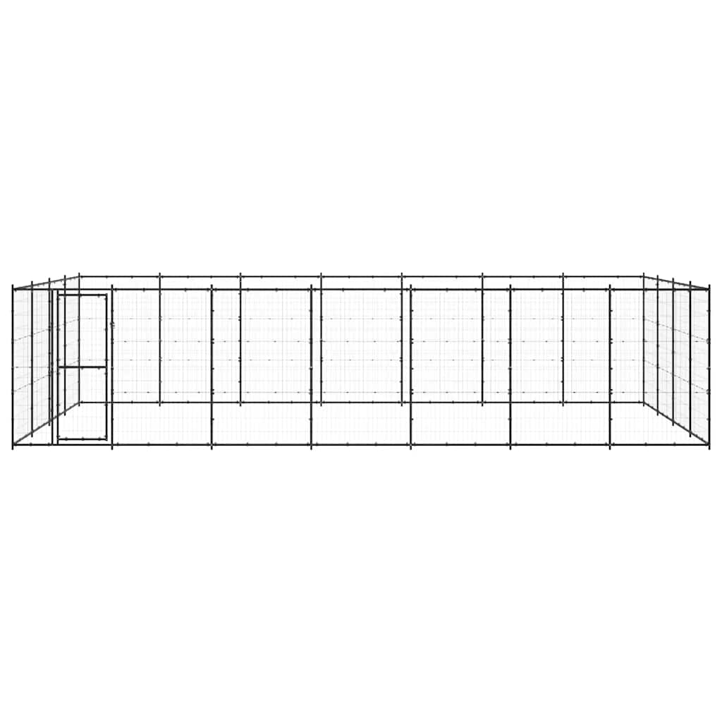 Outdoor Dog Kennel Steel 33.88 m²