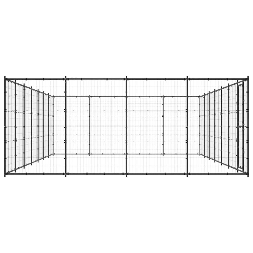 Outdoor Dog Kennel Steel 33.88 m²